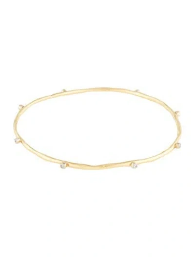 Pre-owned Ippolita 18k Diamond Bangle Bracelet, 8" In Multi