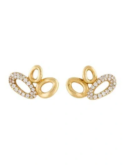 Pre-owned Ippolita 18k Diamond Cherish Link Cluster Earrings In Multi
