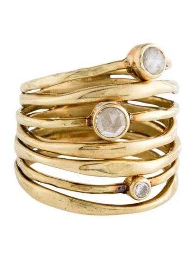 Pre-owned Ippolita 18k Diamond Movie Star Ring In Multicolor