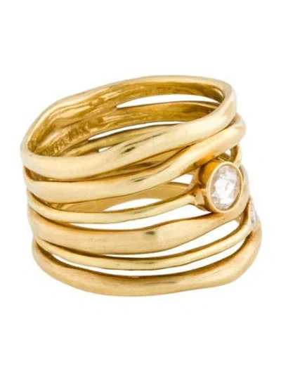 Pre-owned Ippolita 18k Diamond Movie Star Ring In Multicolor