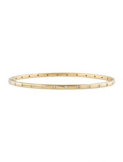 Pre-owned Ippolita 18k Diamond Stardust Bangle Bracelet, 7.25" In Multi