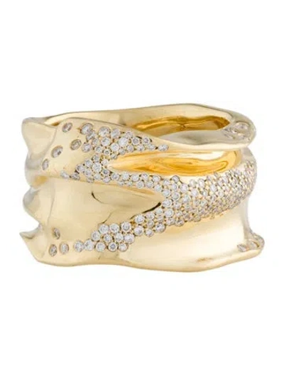 Pre-owned Ippolita 18k Diamond Stardust Crushed Ring In Multi