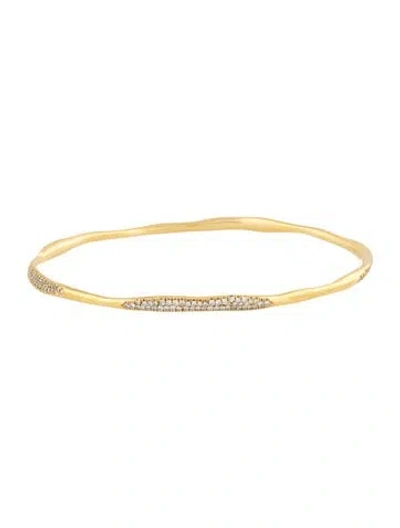 Pre-owned Ippolita 18k Diamond Stardust Station Bangle Bracelet In Multicolor