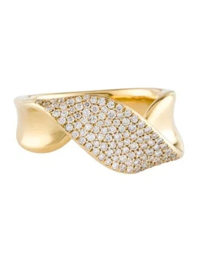 Pre-owned Ippolita 18k Diamond Stardust Twist Ribbon Band In Multi