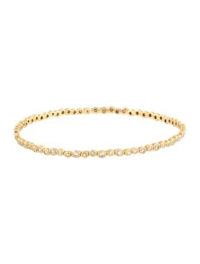 Pre-owned Ippolita 18k Diamond Starlet Bangle Bracelet, 7.75" In Multicolor