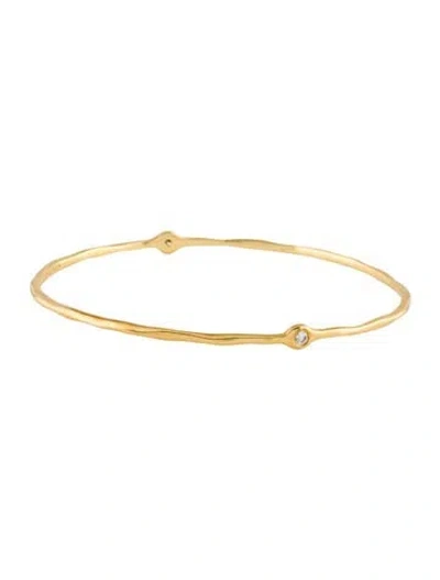 Pre-owned Ippolita 18k Diamond Superstar Bangle, 7.5" In Multicolor