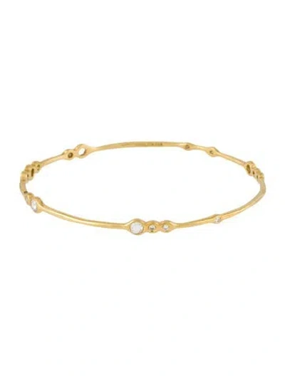 Pre-owned Ippolita 18k Diamond Superstar Bangle Bracelet, 7.75" In Multi
