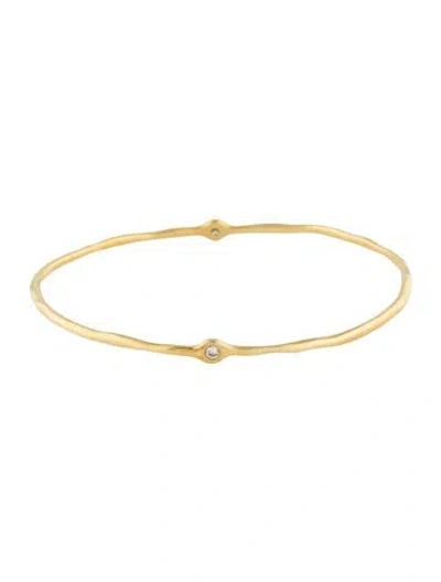 Pre-owned Ippolita 18k Diamond Superstar Bangle Bracelet, 7.75" In Multi