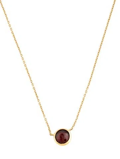 Pre-owned Ippolita 18k Garnet Mini Pendant Necklace, 18.5" In Multicolor
