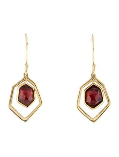 Pre-owned Ippolita 18k Garnet Rock Candy Drop Earrings In Red