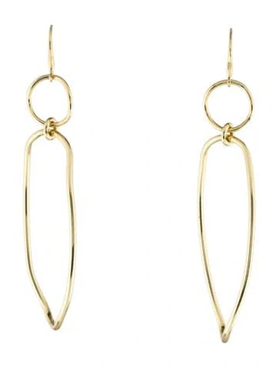 Pre-owned Ippolita 18k Glamazon Simple Wavy Snowman Earrings In Multicolor