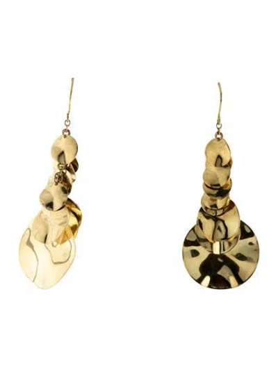 Pre-owned Ippolita 18k Gold Disc Cascade Drop Earrings In Multi