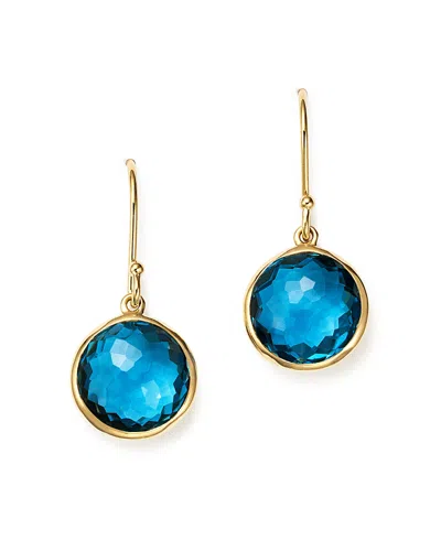 Ippolita Women's Lollipop Small 18k Yellow Gold & London Blue Topaz Drop Earrings In Blue Gold