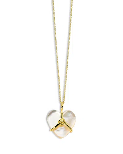 Ippolita 18k Gold Rock Candy Wrapped Heart Pendant Necklace, 30