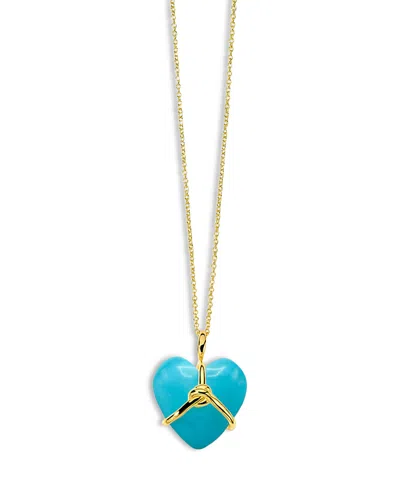 Ippolita 18k Gold Rock Candy Wrapped Heart Pendant Necklace, 30