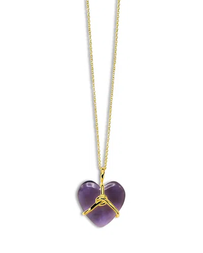Ippolita 18k Gold Rock Candy Wrapped Heart Pendant Necklace, 30