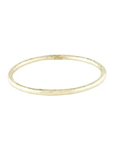 Pre-owned Ippolita 18k Hammered Bangle, 7.25" In Multi