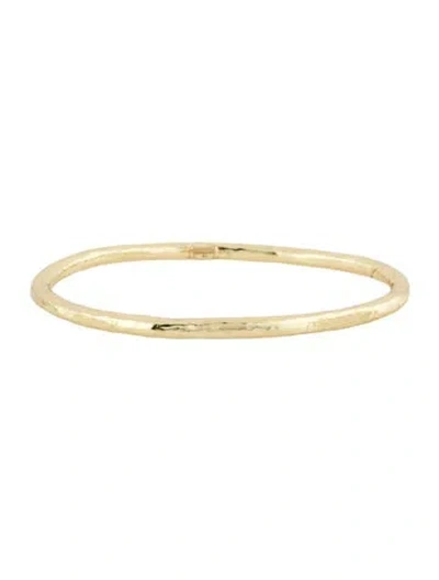 Pre-owned Ippolita 18k Hammered Bangle, 7.75" In Multi