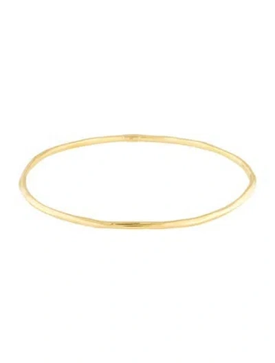 Pre-owned Ippolita 18k Hammered Bangle Bracelet, 7.75" In Multi
