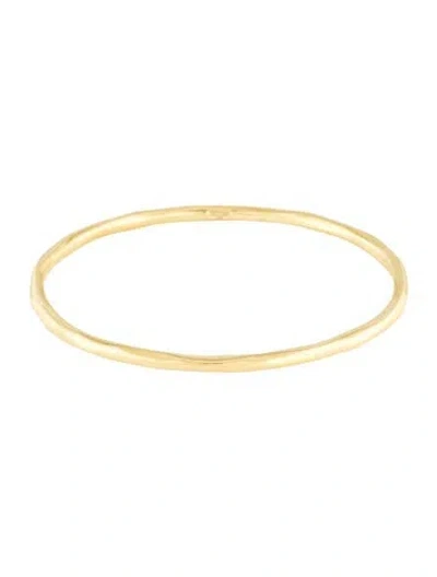 Pre-owned Ippolita 18k Hammered Bangle Bracelet, 8" In Multi