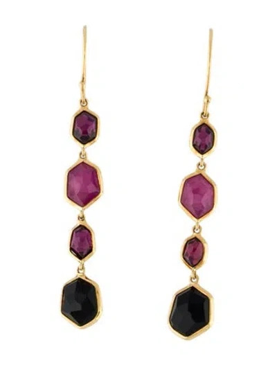 Pre-owned Ippolita 18k Harlow Modern Rock Candy Drop Earrings In Multi
