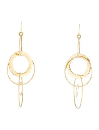 Pre-owned Ippolita 18k Jumbo Hammered Jet Set Earrings In Multicolor