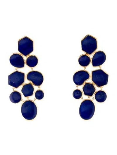 Pre-owned Ippolita 18k Lapis Lazuli Drop Earrings In Multi