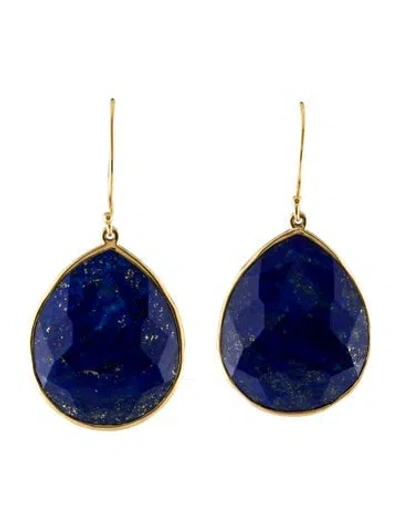 Pre-owned Ippolita 18k Lapis Lazuli Teardrop Earrings In Multi