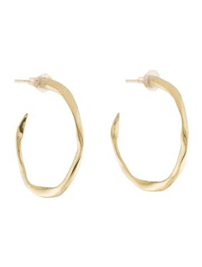 Pre-owned Ippolita 18k Medium Squiggle Hoop Earrings In Multi