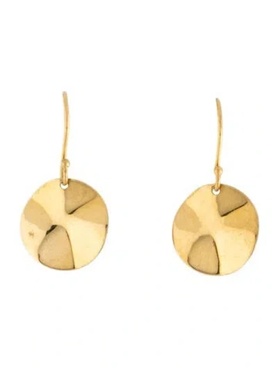 Pre-owned Ippolita 18k Mini Wavy Disc Drop Earrings In Multi