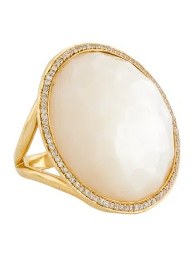 Pre-owned Ippolita 18k Mother Of Pearl & Diamond Medium Lollipop Ring In Multi