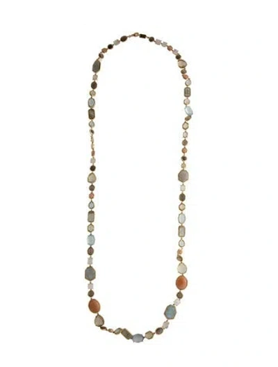 Pre-owned Ippolita 18k Mother Of Pearl & Multistone Sofia Necklace, 38"