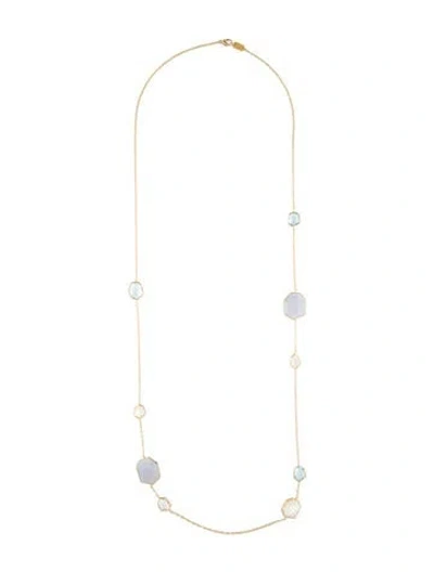 Pre-owned Ippolita 18k Mother Of Pearl & Multistone Station Necklace, 36.75"