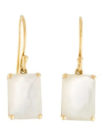 Pre-owned Ippolita 18k Mother Of Pearl & Quartz Doublet Drop Earrings In Multi