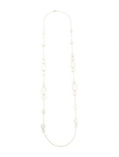 Pre-owned Ippolita 18k Mother Of Pearl Hero Station Chain Necklace, 52" In Multi