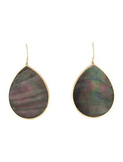 Pre-owned Ippolita 18k Mother Of Pearl Jumbo Teardrop Earrings In Multi