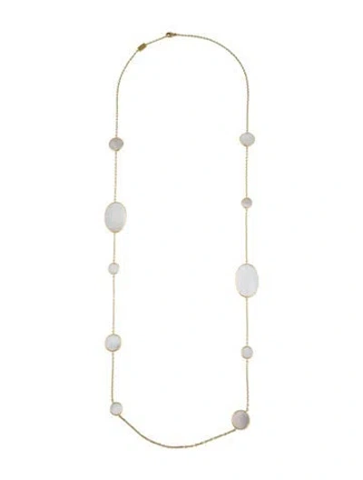 Pre-owned Ippolita 18k Mother Of Pearl Multi Shape Necklace, 37.5" In Multicolor