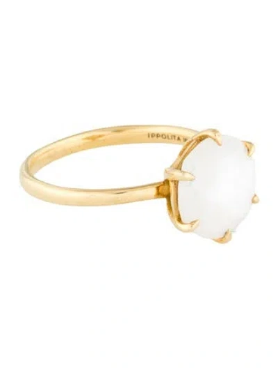 Pre-owned Ippolita 18k Mother Of Pearl Quartz Doublet Ring In Multi
