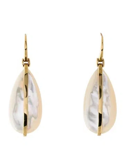 Pre-owned Ippolita 18k Mother Of Pearl Senso Drop Earrings In Multi
