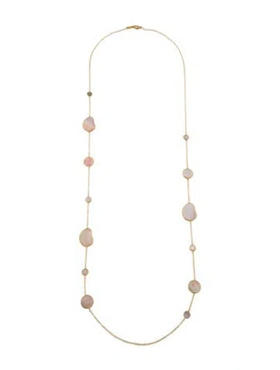 Pre-owned Ippolita 18k Mother Of Pearl Station Necklace, 38" In Multi