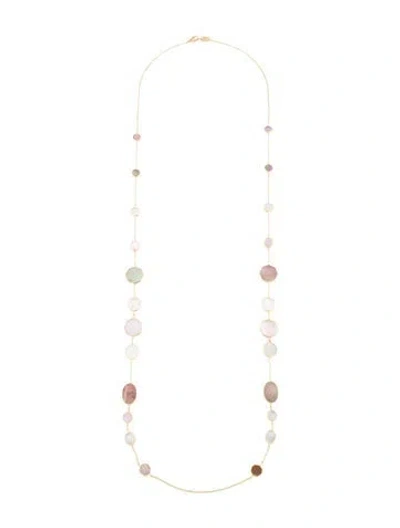 Pre-owned Ippolita 18k Mother Of Pearl Station Necklace, 40" In Multi