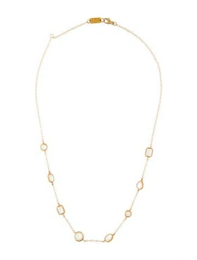 Pre-owned Ippolita 18k Mother Of Pearl Station Necklace In Multi