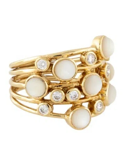 Pre-owned Ippolita 18k Mother-of-pearl & Diamond Constellation Band In Multicolor