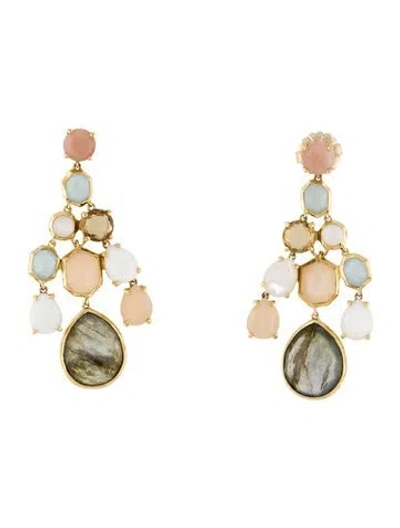Pre-owned Ippolita 18k Mother-of-pearl & Multistone Chandelier Earrings