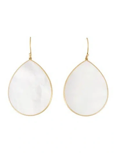 Pre-owned Ippolita 18k Mother-of-pearl Jumbo Tear Drop Earrings In Multicolor