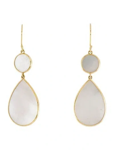 Pre-owned Ippolita 18k Mother-of-pearl Tear Drop Earrings In Multi