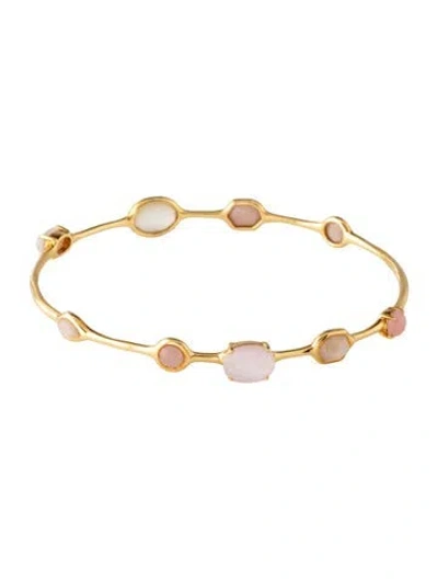 Pre-owned Ippolita 18k Multistone Bangle Bracelet, 8" In Multicolor