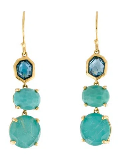 Pre-owned Ippolita 18k Multistone Drop Earrings