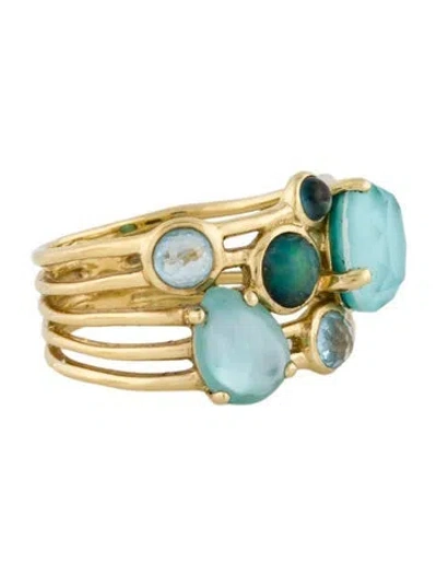Pre-owned Ippolita 18k Multistone Gelato Cluster Ring