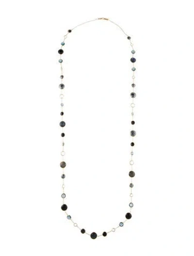Pre-owned Ippolita 18k Multi-stone Long Station Necklace, 36"